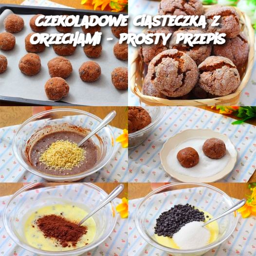 Czekoladowe ciasteczka z orzechami - prosty przepis