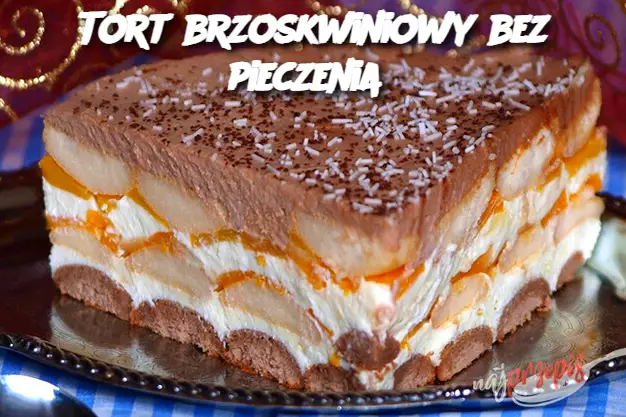 Tort brzoskwiniowy bez pieczenia