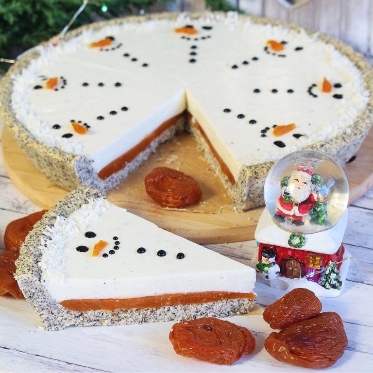 TARTA sernikowa BAŁWANKI  z nadzieniem morelowym (bez glutenu, cukru białego)