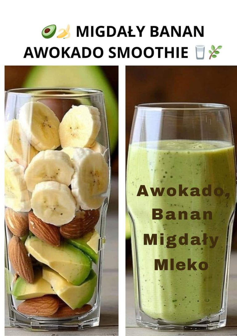 MIGDAŁY BANAN AWOKADO SMOOTHIE