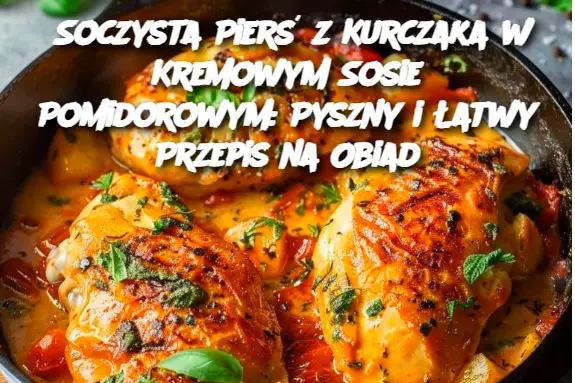 Delikatna pierś z kurczaka w kremowym sosie pomidorowym – prosty i pyszny przepis