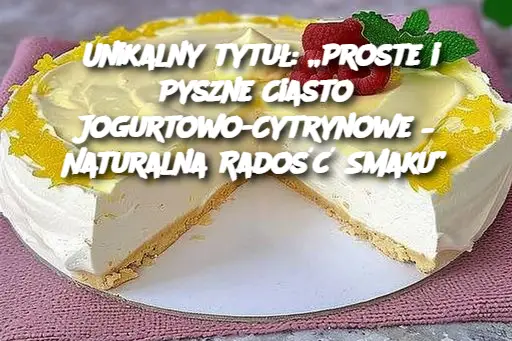 Bez fanaberi jogurtowo-cytrynowe ciasteczka