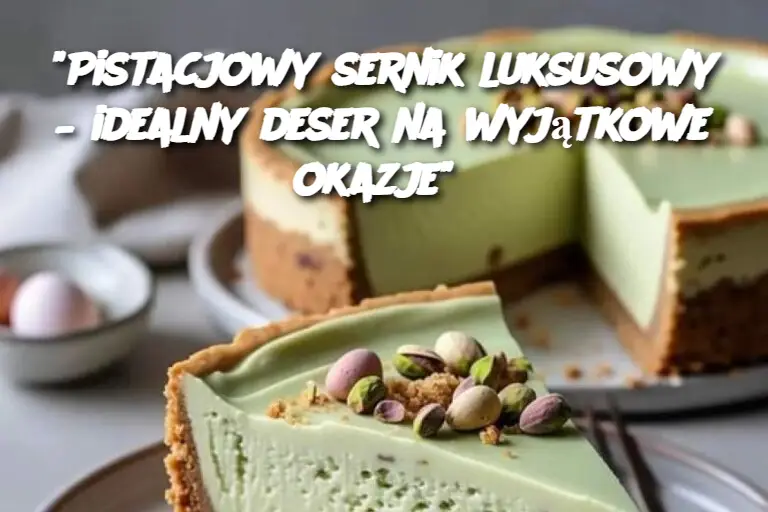 Pistacjowy sernik luksusowy – idealny deser na wyjątkowe okazje”