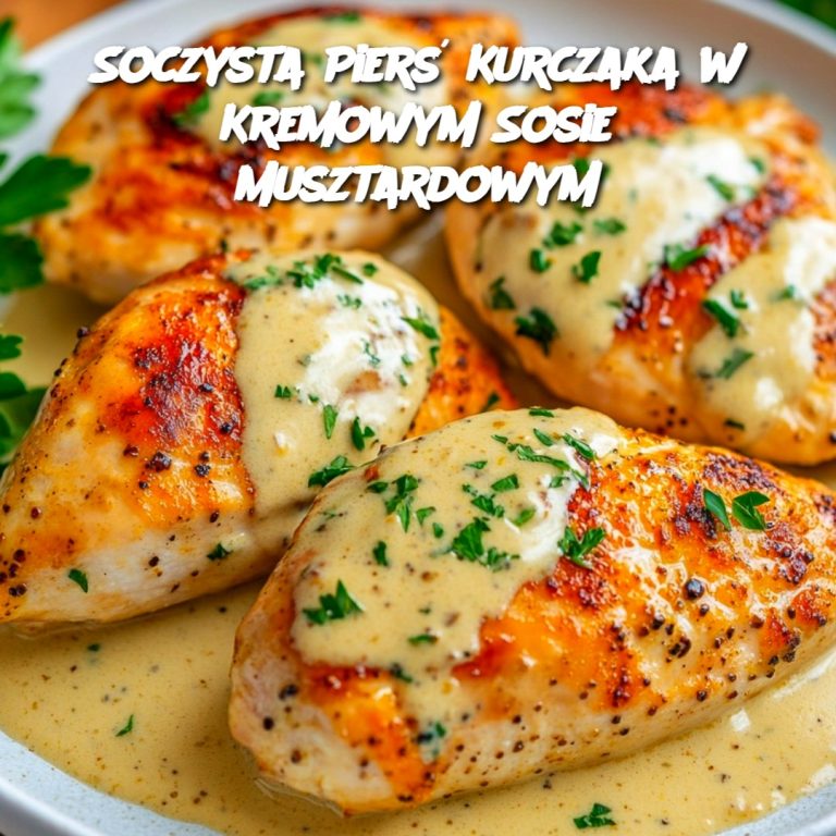 Soczysta Pierś Kurczaka w Kremowym Sosie Musztardowym