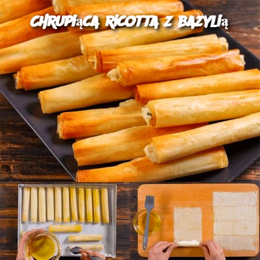 Chrupiąca ricotta z bazylią