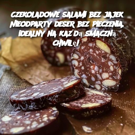 Czekoladowe salami bez jajek Nieodparty deser bez pieczenia, idealny na każdą smaczną chwilę!