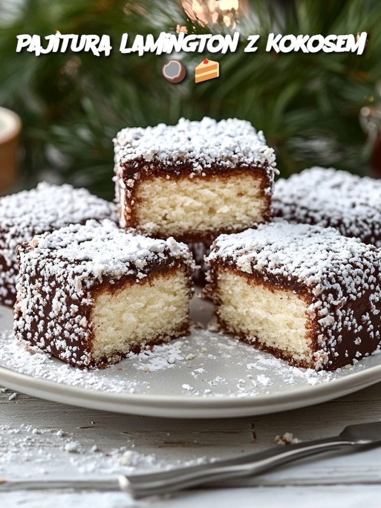 Pajitura Lamington z Kokosem 🥥🍰