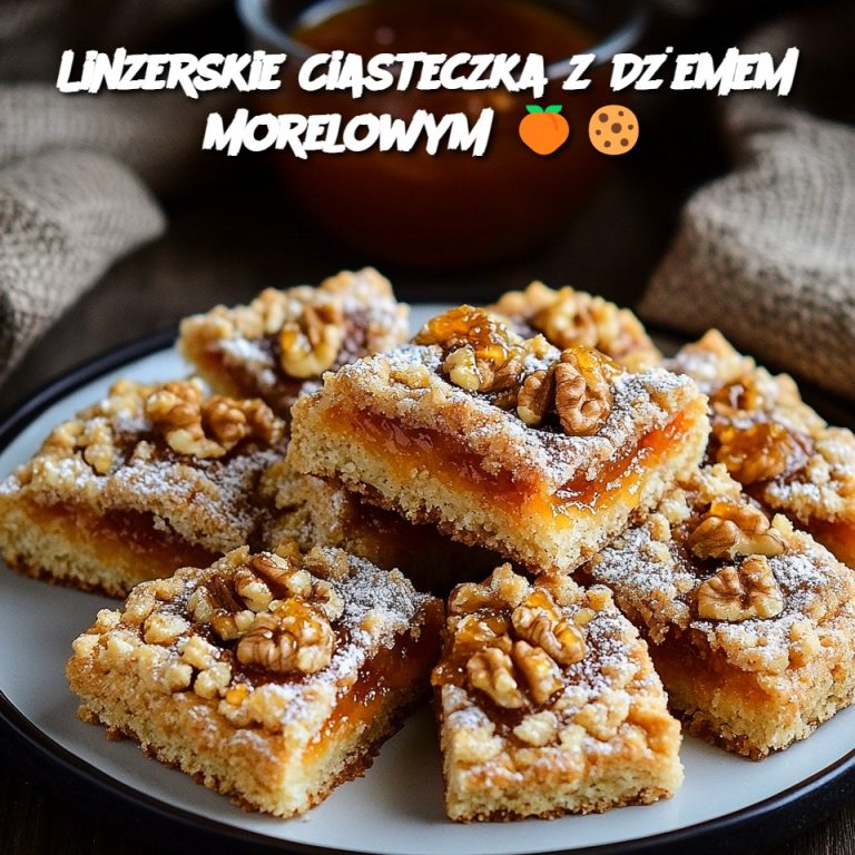 Linzerskie Ciasteczka z Dżemem Morelowym 🍑🍪