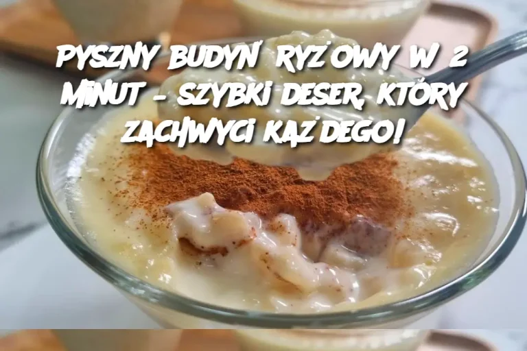 Szybki budyń ryżowy w 25 minut – pyszny deser, który pokocha każdy!