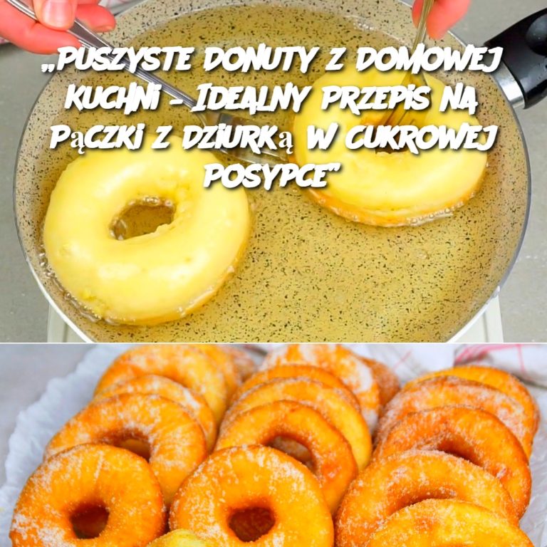 "Domowe Pączki z Dziurką – Przepis na Idealne, Chrupiące Donuty Posypane Cukrem"