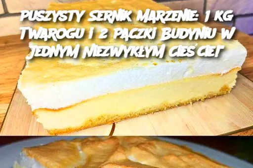 Mega Sernik z Blachy: 1 kg Twarogu i 2 Paczki Budyniu! Niebo w Gębie!