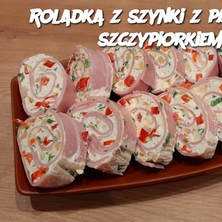 Roladka z szynki z papryką i szczypiorkiem