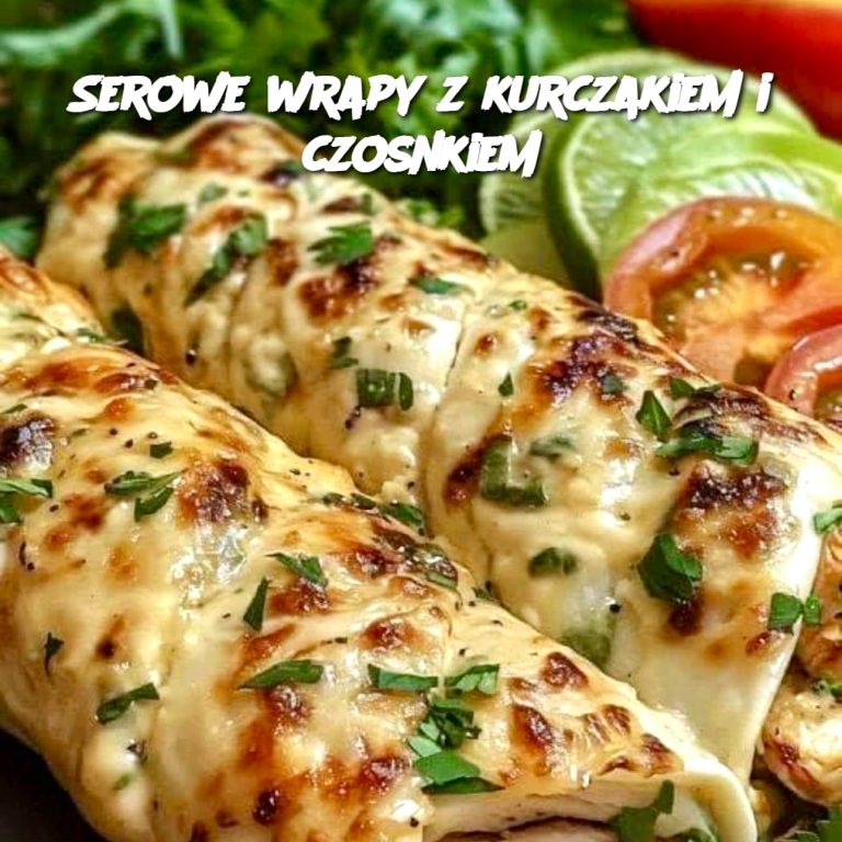 Serowe wrapy z kurczakiem i czosnkiem