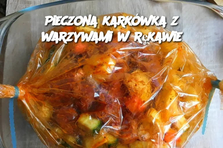 Pieczona karkówka z warzywami w rękawie