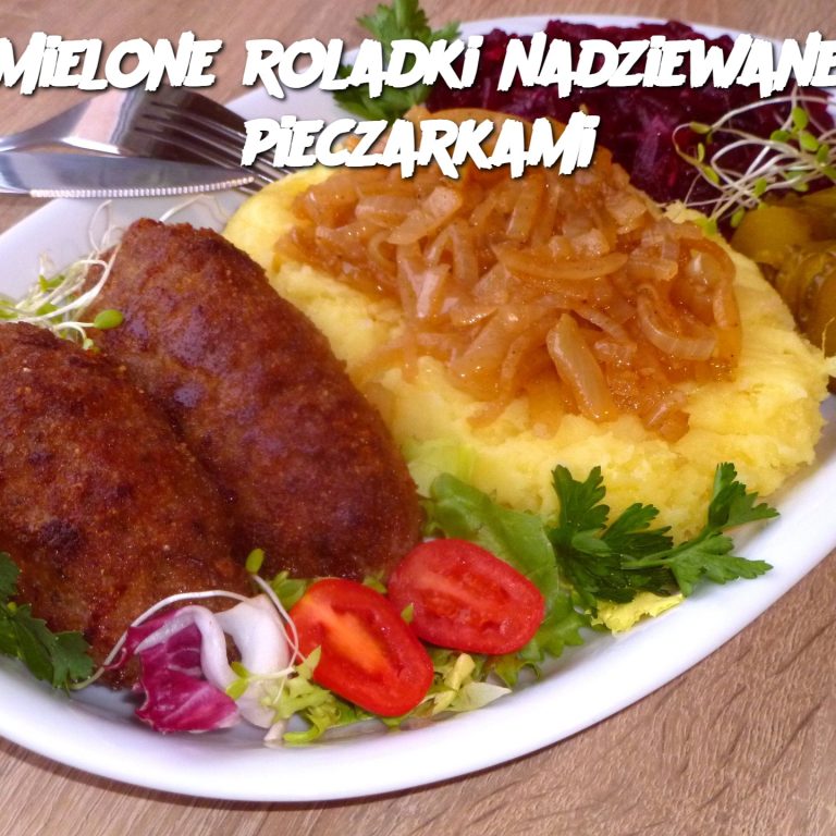 Mielone roladki nadziewane pieczarkami