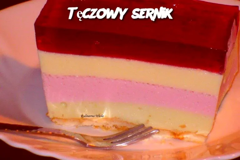 Tęczowy sernik