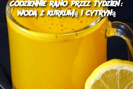 Codziennie rano przez tydzień: woda z kurkumą i cytryną