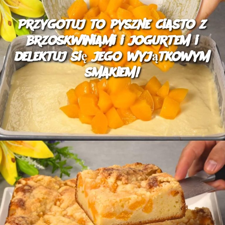 Przygotuj to pyszne ciasto z brzoskwiniami i jogurtem i delektuj się jego wyjątkowym smakiem!