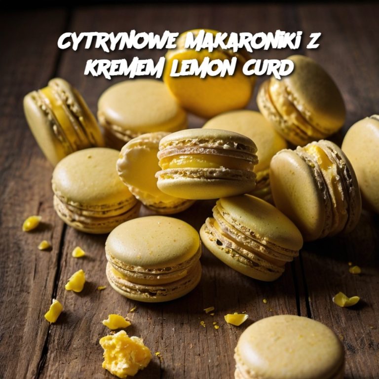 Cytrynowe makaroniki z kremem lemon curd