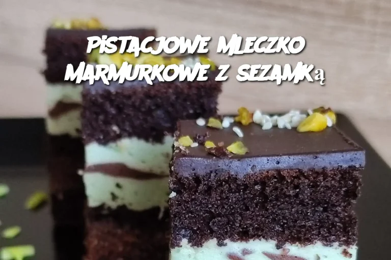 Pistacjowe mleczko marmurkowe z sezamką