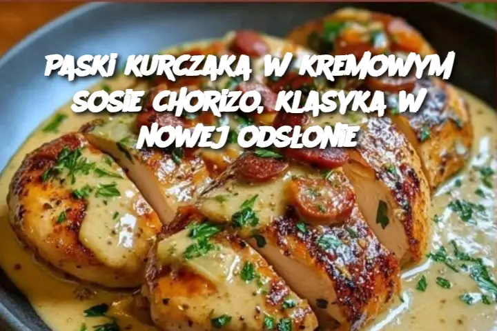 Paski kurczaka w kremowym sosie chorizo, klasyka w nowej odsłonie