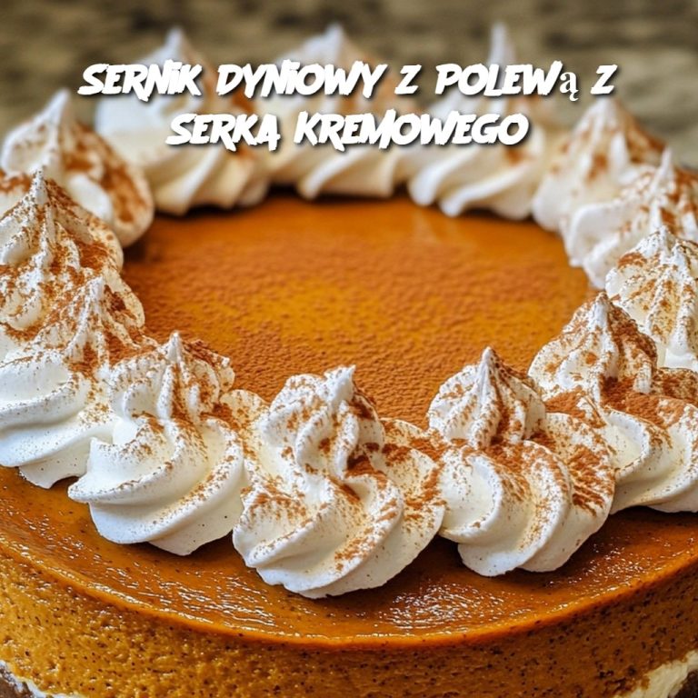 Sernik Dyniowy z Polewą z Serka Kremowego