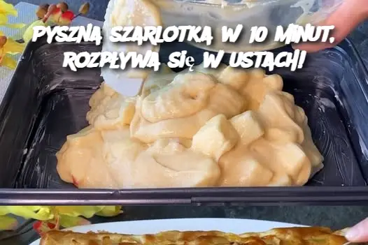 Pyszna szarlotka w 10 minut, rozpływa się w ustach!