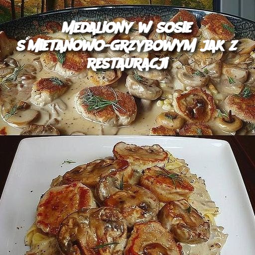 Medaliony w sosie śmietanowo-grzybowym jak z restauracji