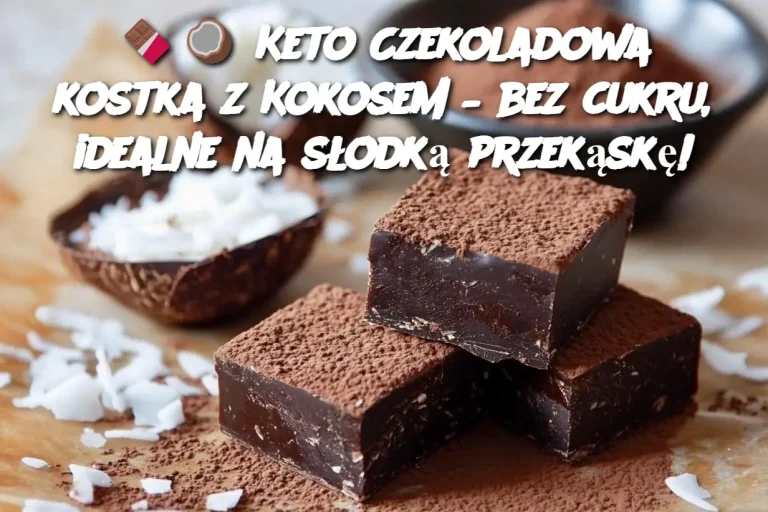 Keto Czekoladowa kostka z Kokosem – bez cukru, idealne na słodką przekąskę!