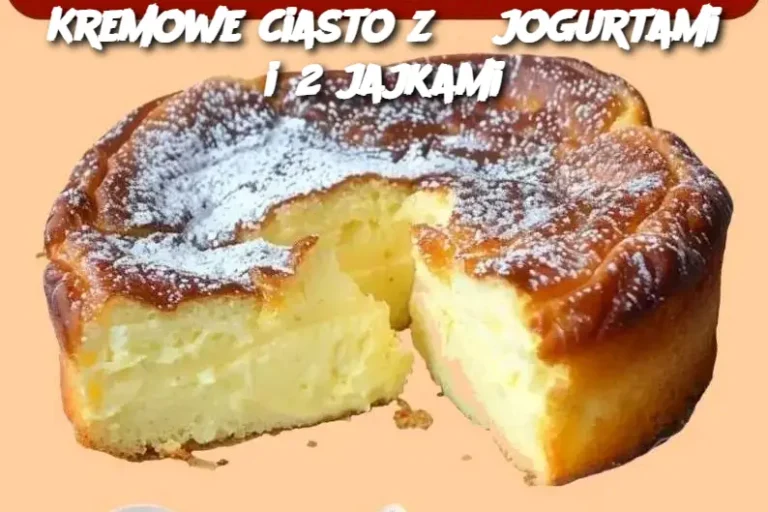 Kremowe ciasto z 3 jogurtami i 2 jajkami