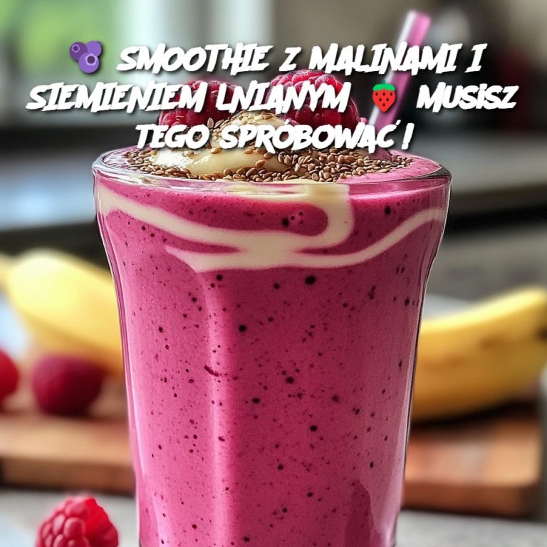 🫐 SMOOTHIE Z MALINAMI I SIEMIENIEM LNIANYM 🍓 Musisz tego spróbować!