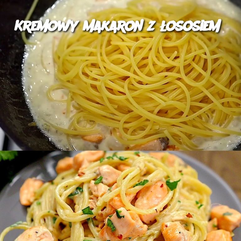 Kremowy makaron z łososiem 🍣🍝