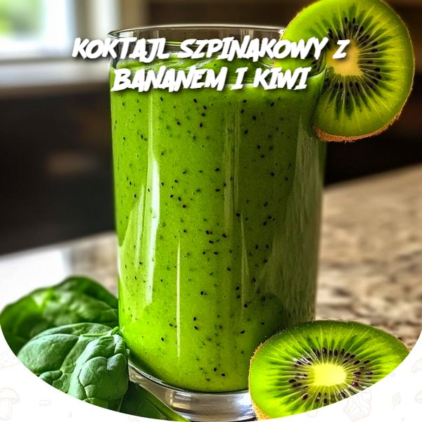 KOKTAJL SZPINAKOWY Z BANANEM I KIWI