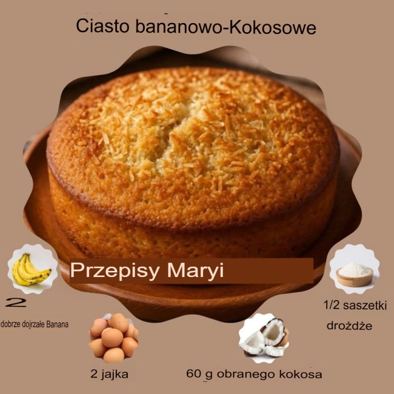 Ciasto bananowo-kokosowe – 4 składniki