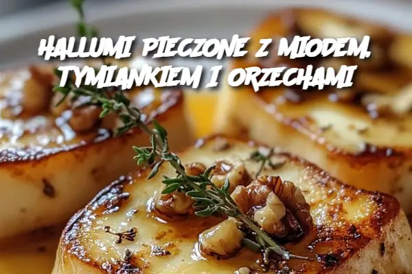 HALLUMI PIECZONE Z MIODEM, TYMIANKIEM I ORZECHAMI