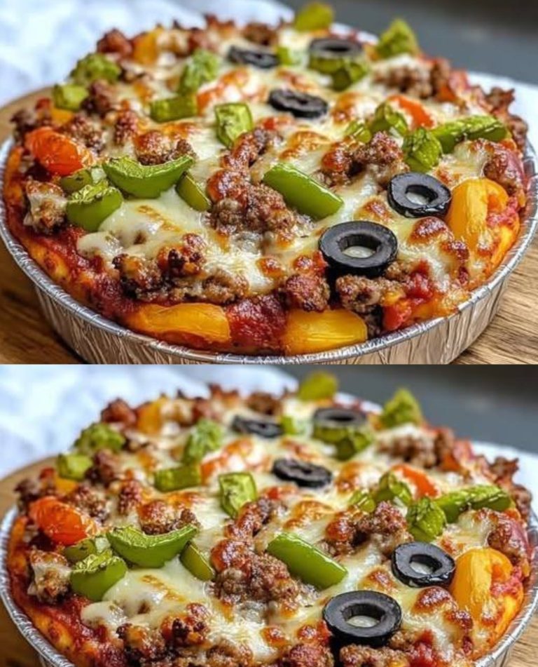 Miska z pizzą bez spodu i o niskiej zawartości węglowodanów – Twoja nowa ulubiona kolacja w środku tygodnia!