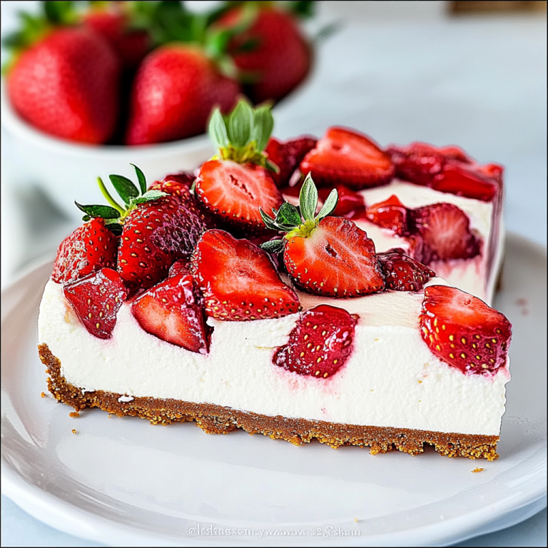 Sernik truskawkowy z mascarpone bez pieczenia