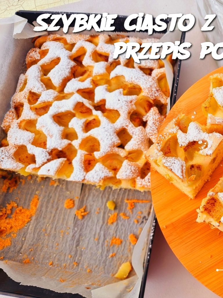 Szybkie ciasto z rabarbarem, przepis poniżej