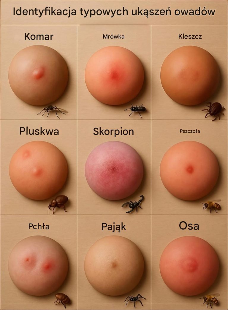 Częste ukąszenia owadów: przewodnik identyfikacyjny