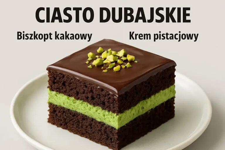 CIASTO DUBAJSKIE Z KREMEM PISTACJOWYM